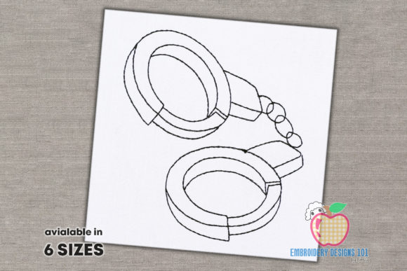 Metal Handcuffs Sketch: A Holiday Embroidery Review