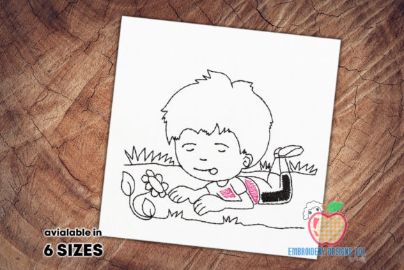Review: Boy Looking at Flower Sketch Design