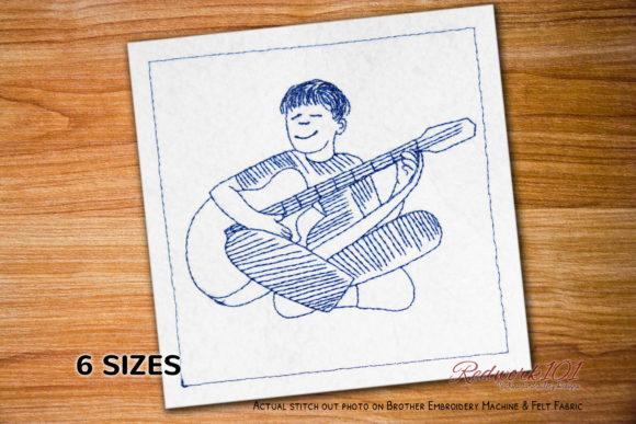 Review: Boy Playing Guitar Lineart for Holiday Crafts
