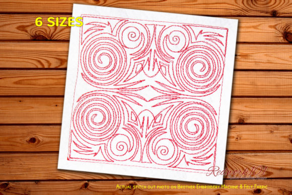 Review: Circle Quilting Pattern Redwork for Etsy Shops