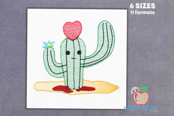 Review: Valentine Cactus with Heart Sketch for Boutique Sweatshirts